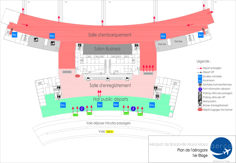 Plan du 1er étage de l'aérogare